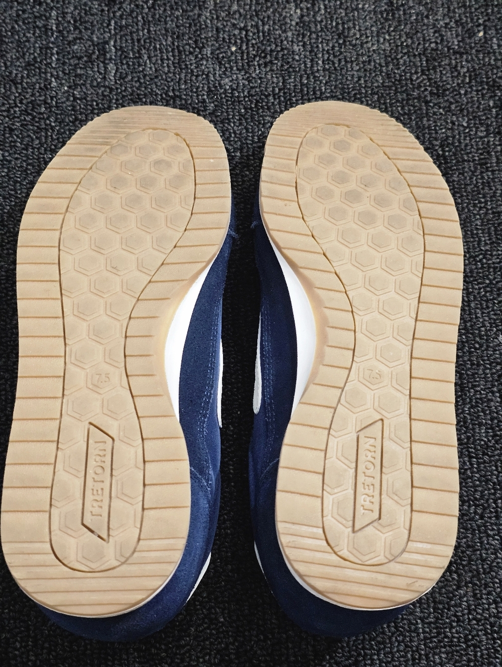 Tretorn Navy & White Rawlins 2.0 Retro Runner Sneakers w/ Gum Soles Women's 7.5M - Picture 8 of 8